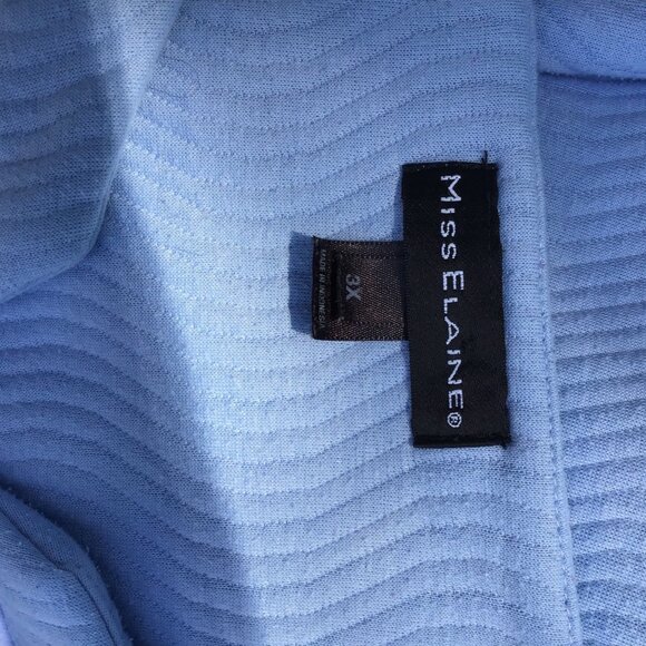 Miss Elaine Womens Blue Long Zip Robe 3X Textured Warm Winter - Picture 5 of 9